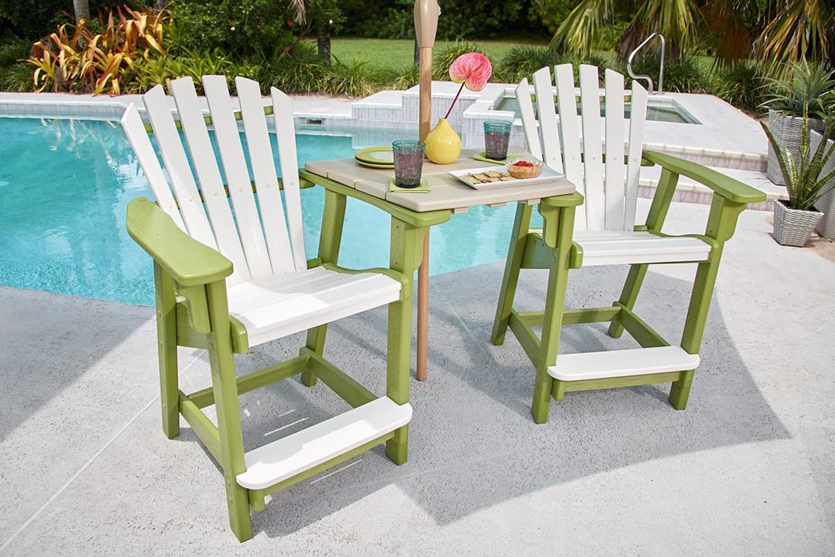 Breezesta® Adirondack chairs on outdoor deck near Key West, Marathon, and Key Largo, Florida (FL)